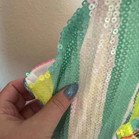 RAINBOW FRINGE SEQUIN DRESS - Picture 10 of 10